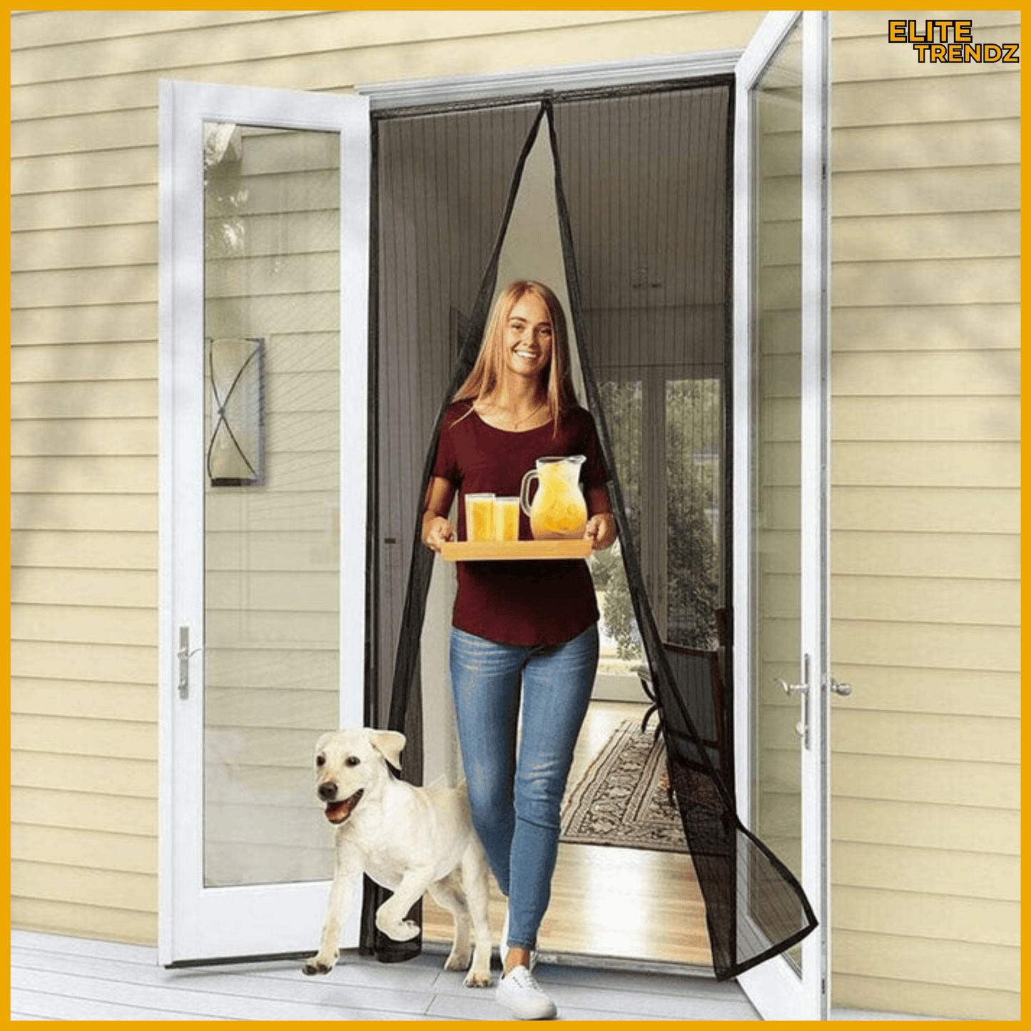 ELITEPRO™ AUTO CLOSING MAGNETIC MOSQUITO CURTAIN MESH FOR ALL DOOR TYPES