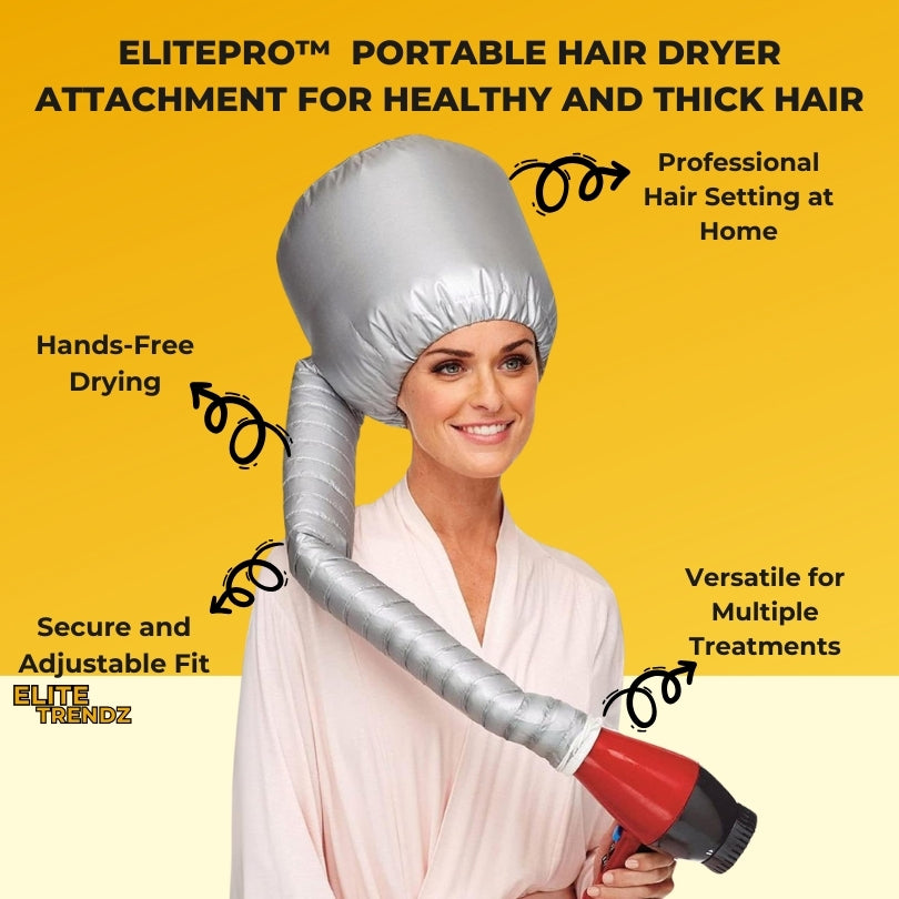 ELITEPRO™ PORTABLE HAIR DRYER BONNET ATTACHMENT FOR HEALTHY AND THICK HAIR