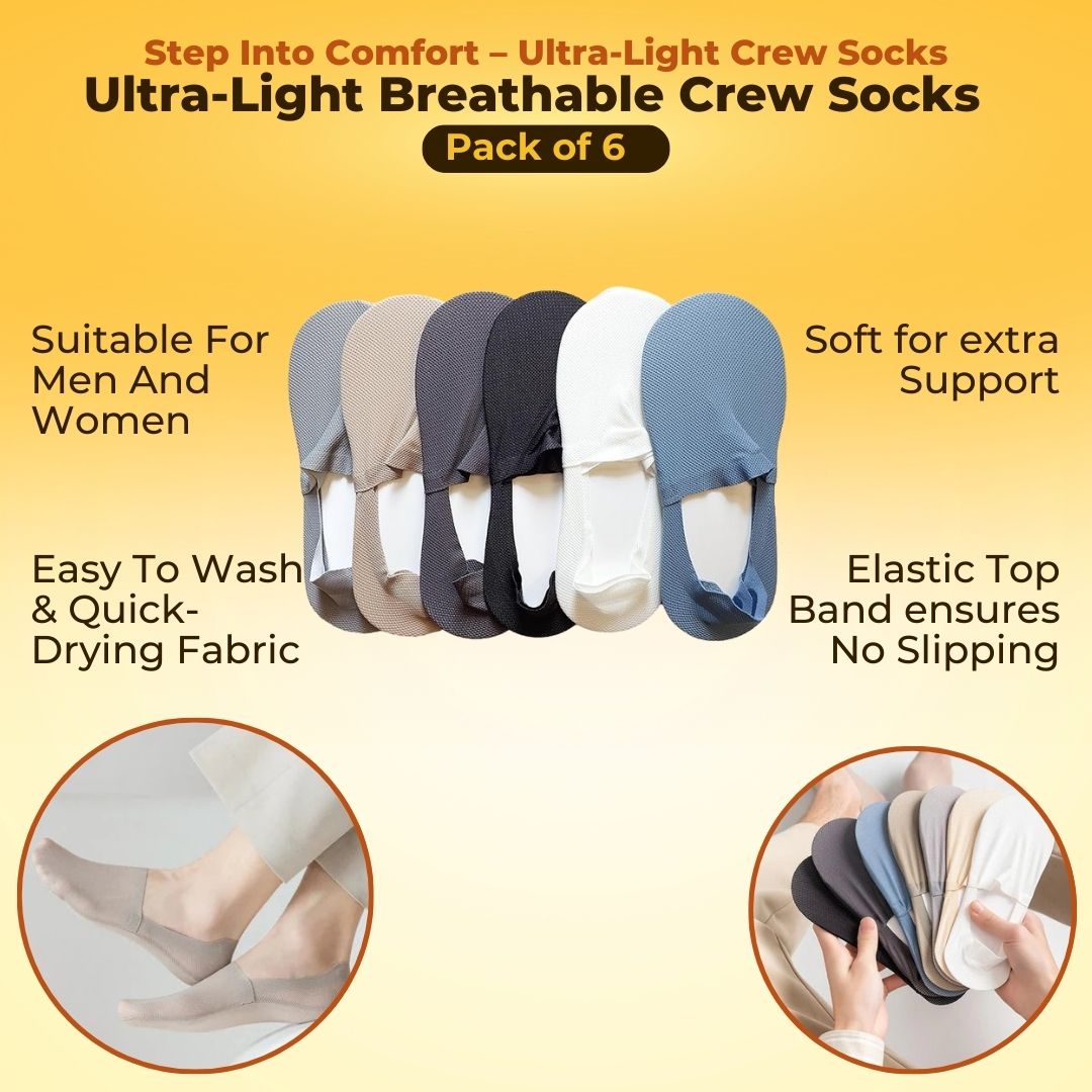 Ultra-Light Breathable Crew Socks