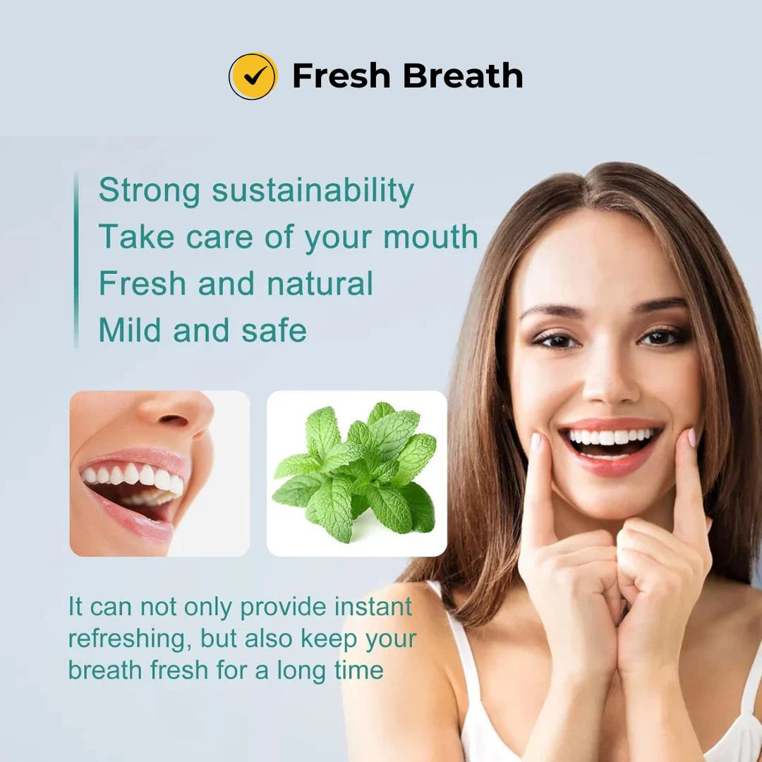 Fresh Breath Essence Breath Care Drop 30ml, Bad Breath Eliminating Serum, Fresh Breath Oral Care Essence, Natural Breath Freshening Drops, With Mint Oil Breath Freshener Bad Breath Eliminating