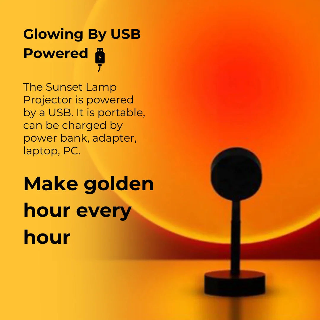 Sunset Lamp Projection Lamp Night Light Romantic 16 Colors Changing with Remote