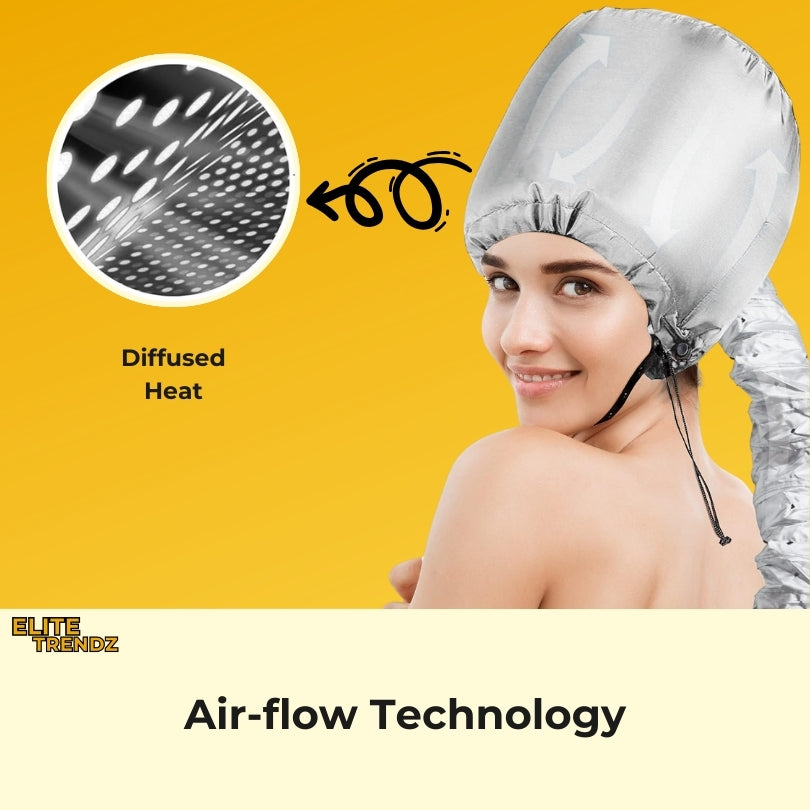 ELITEPRO™ PORTABLE HAIR DRYER BONNET ATTACHMENT FOR HEALTHY AND THICK HAIR