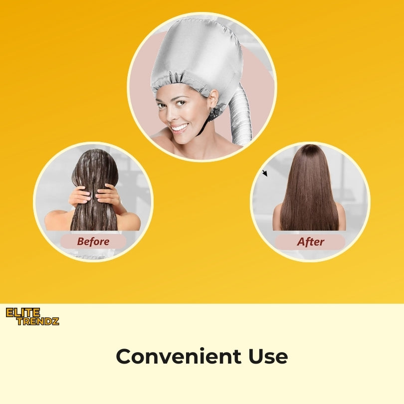 ELITEPRO™ PORTABLE HAIR DRYER BONNET ATTACHMENT FOR HEALTHY AND THICK HAIR