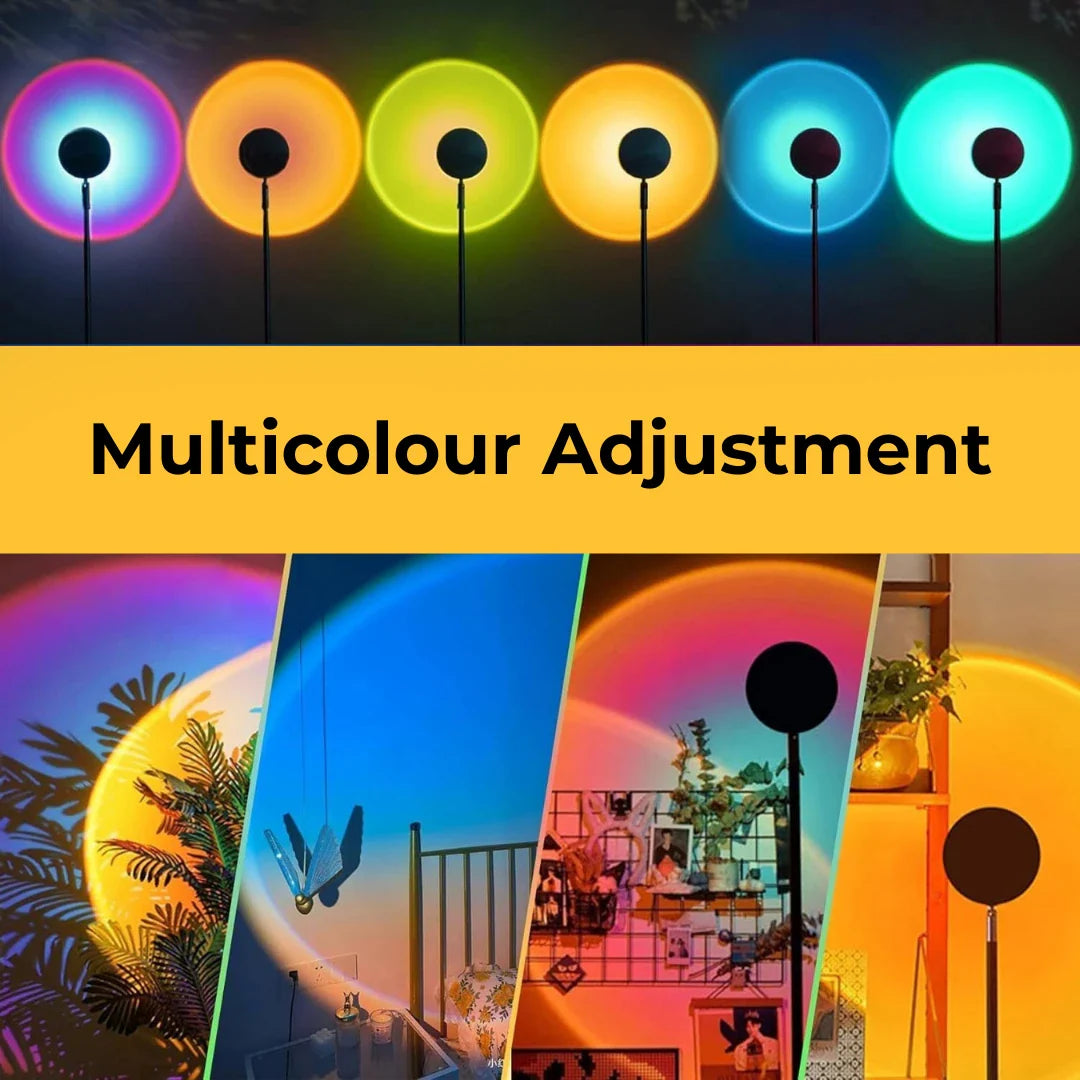 Sunset Lamp Projection Lamp Night Light Romantic 16 Colors Changing with Remote