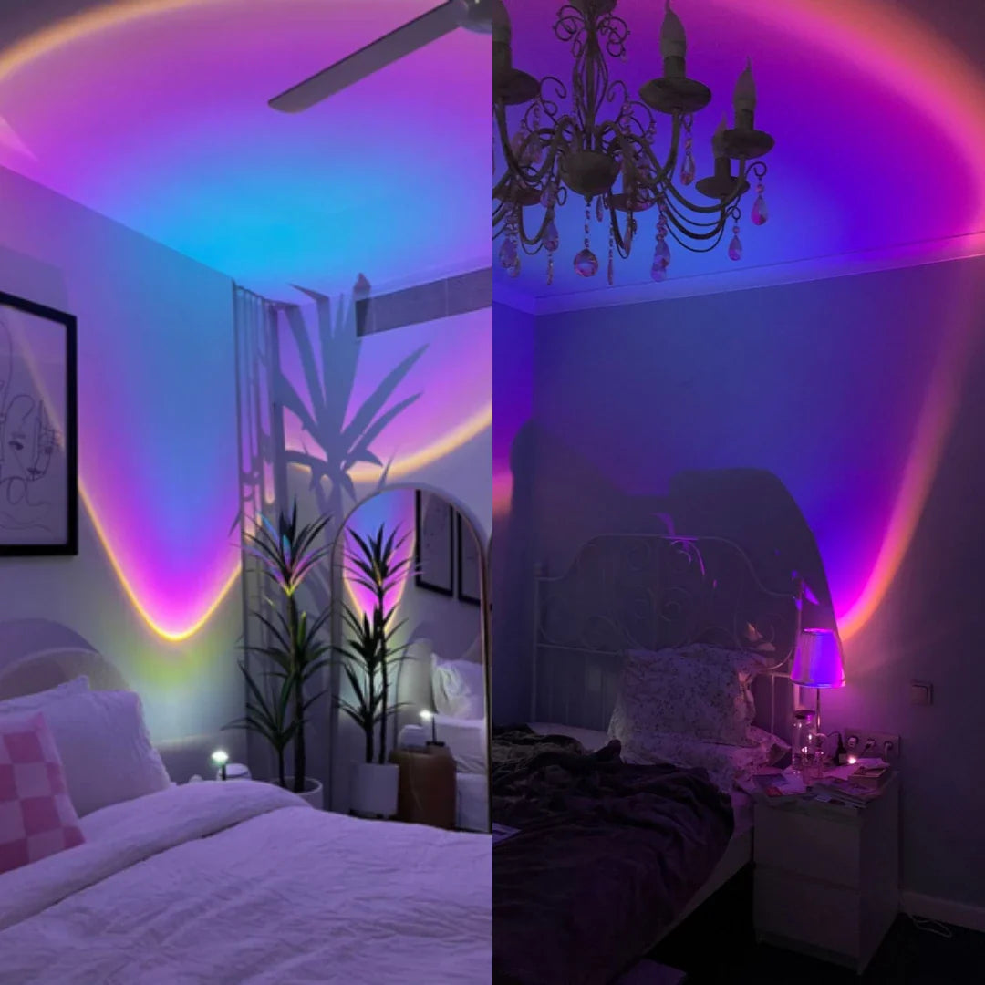 Sunset Lamp Projection Lamp Night Light Romantic 16 Colors Changing with Remote