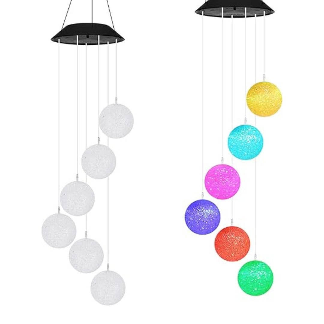 ELITEPRO™ Solar Powered LED Crystal Ball Wind Chimes