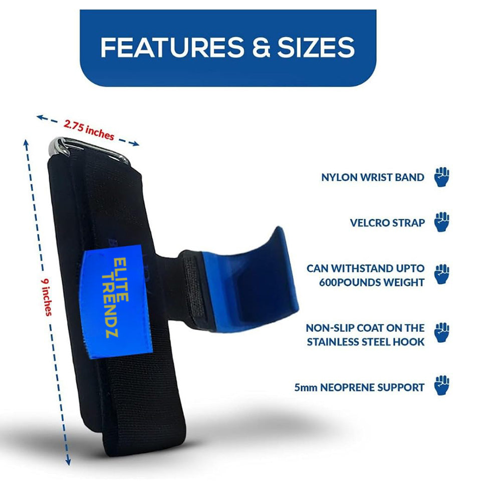 ELITEPRO™ MUSCLE GAINER SUPPORT LIFTING HOOK GLOVE STRAPS