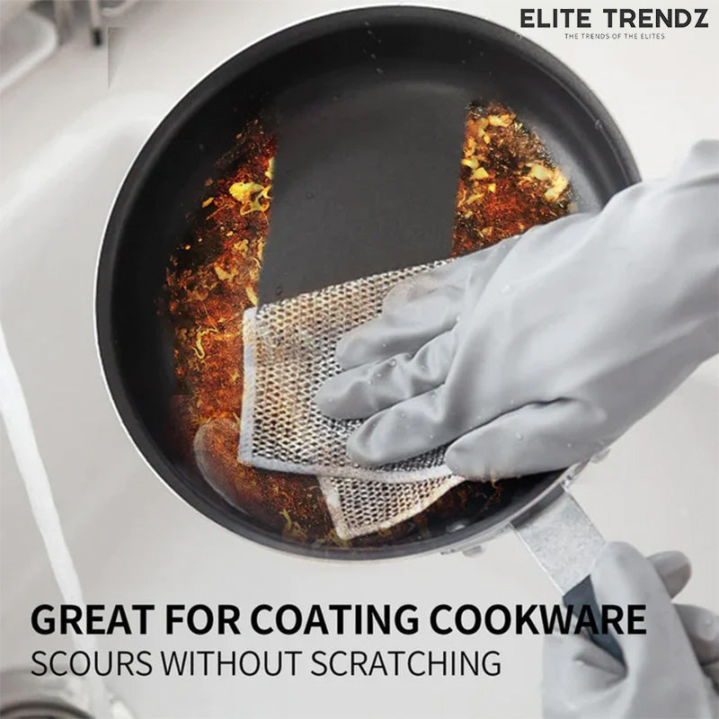 MULTIPURPOSE WIRE DISHWASHING CLOTH FOR WET AND DRY PACK OF 3