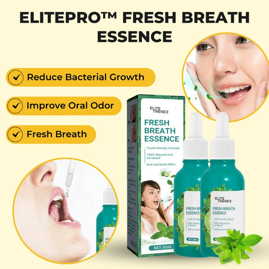 Fresh Breath Essence Breath Care Drop 30ml, Bad Breath Eliminating Serum, Fresh Breath Oral Care Essence, Natural Breath Freshening Drops, With Mint Oil Breath Freshener Bad Breath Eliminating