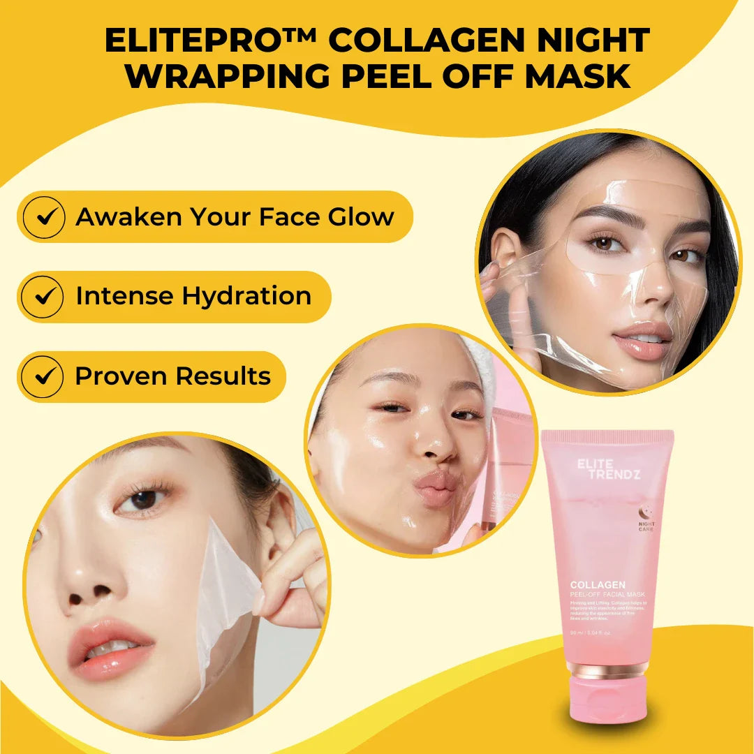 ELITEPRO™ Korean Collagen Night Wrapping Peel Off Mask - 50ml Gel