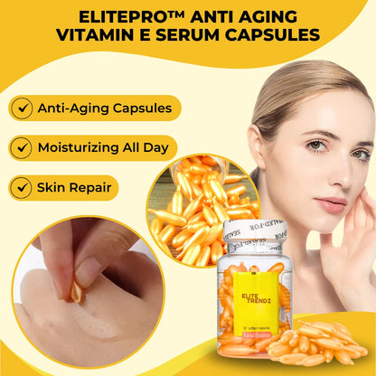 ELITEPRO™ Youthful Skin Vitamin E Serum Capsule Elixirs With Anti Aging Properties