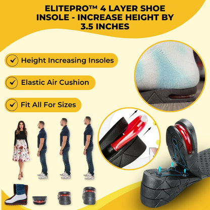 ELITEPRO™ Height Enhancing 4-Layer Ultra Comfort Orthopedic Cloud Insole - Increase Height By 3.5 Inches-1