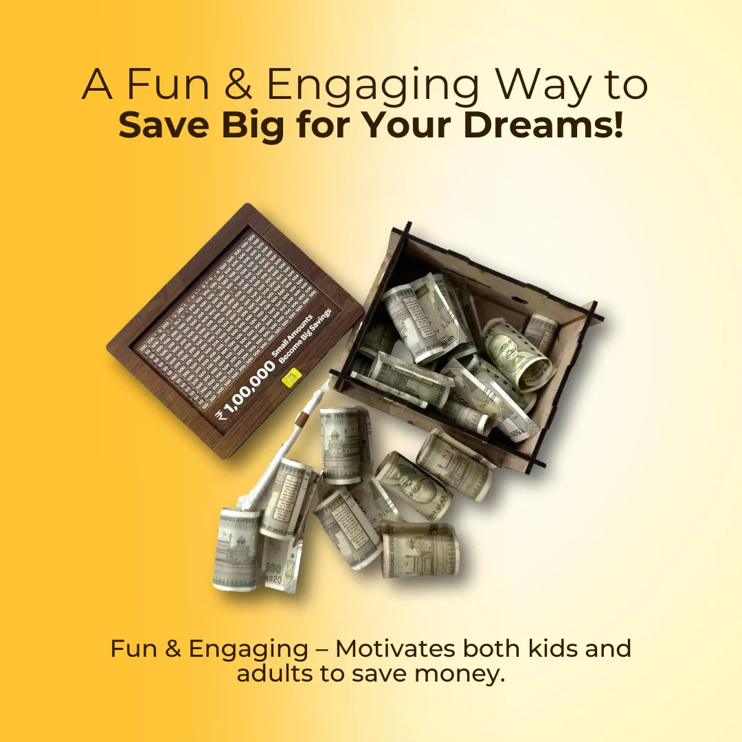 EliteVault Money Saving Challenge Wooden piggy bank - Customized With Name & Photo (Prepaid Orders Only)