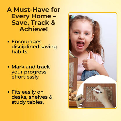 EliteVault Money Saving Challenge Wooden piggy bank - Customized With Name & Photo (Prepaid Orders Only)