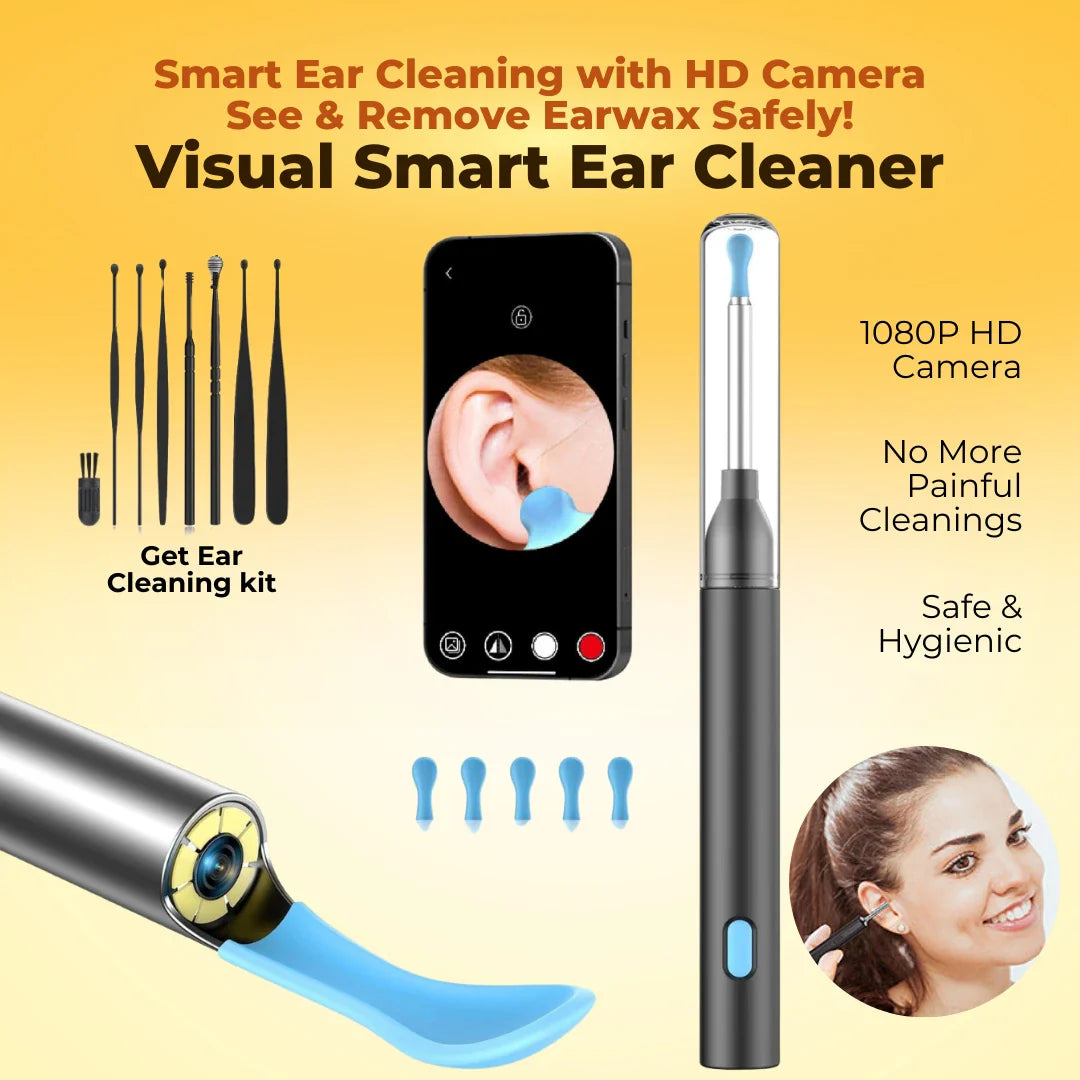 Visual Smart Ear Cleaner with Get Ear Cleaning Kit Worth Rs. 599 For Free -  1 Year Product Warranty