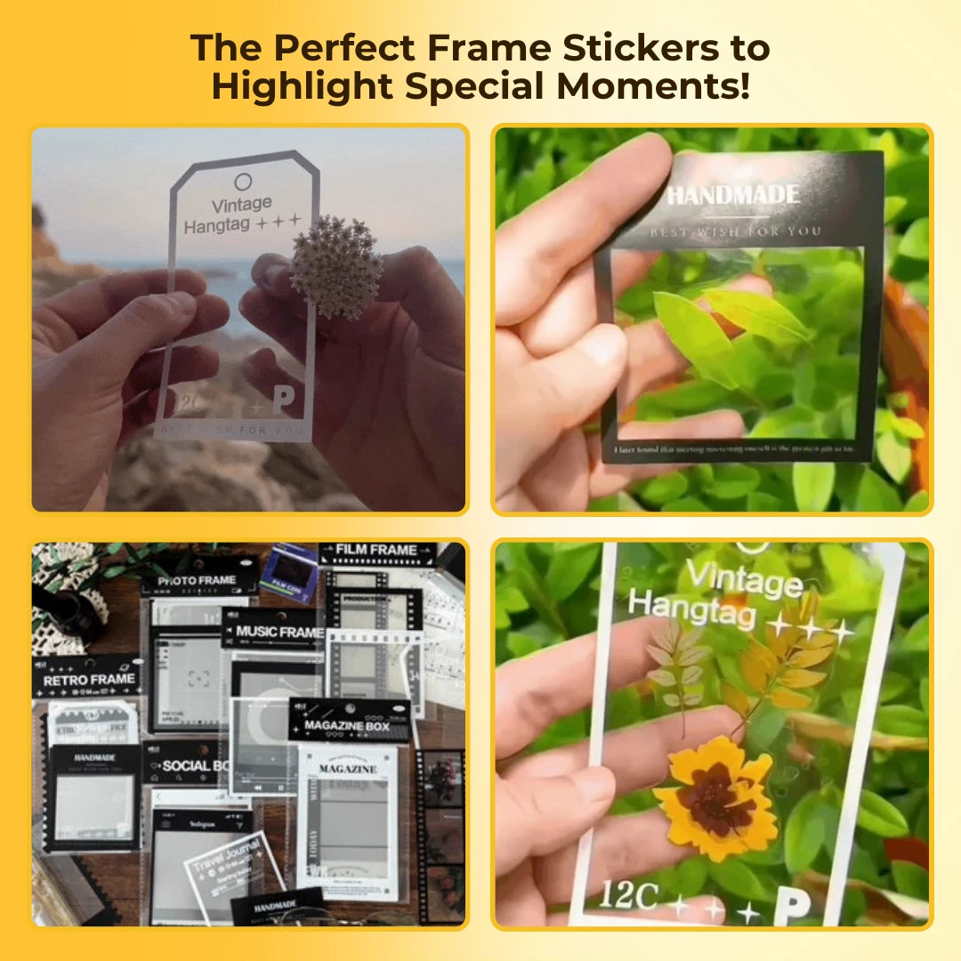 Bloom Frame Stickers Flower Bookmarks