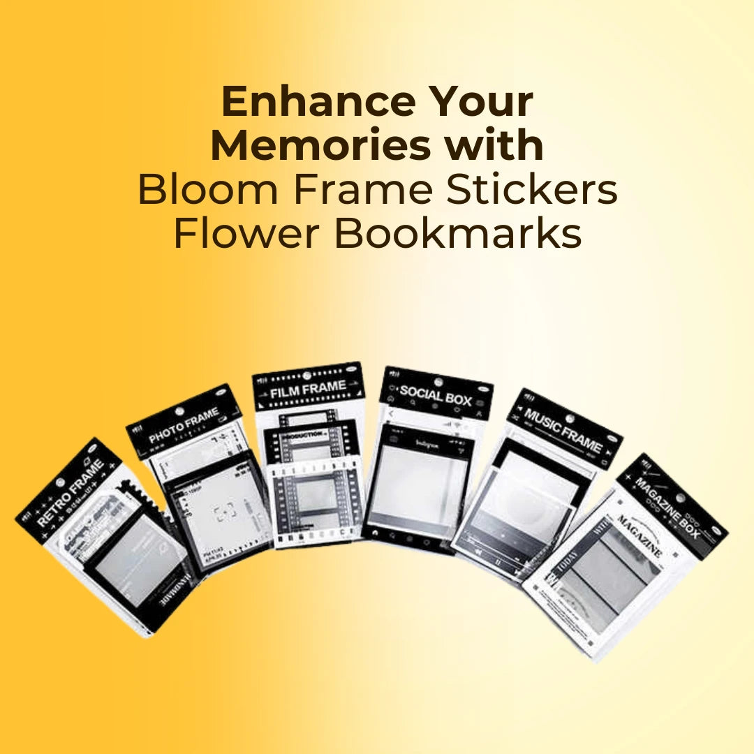 Bloom Frame Stickers Flower Bookmarks