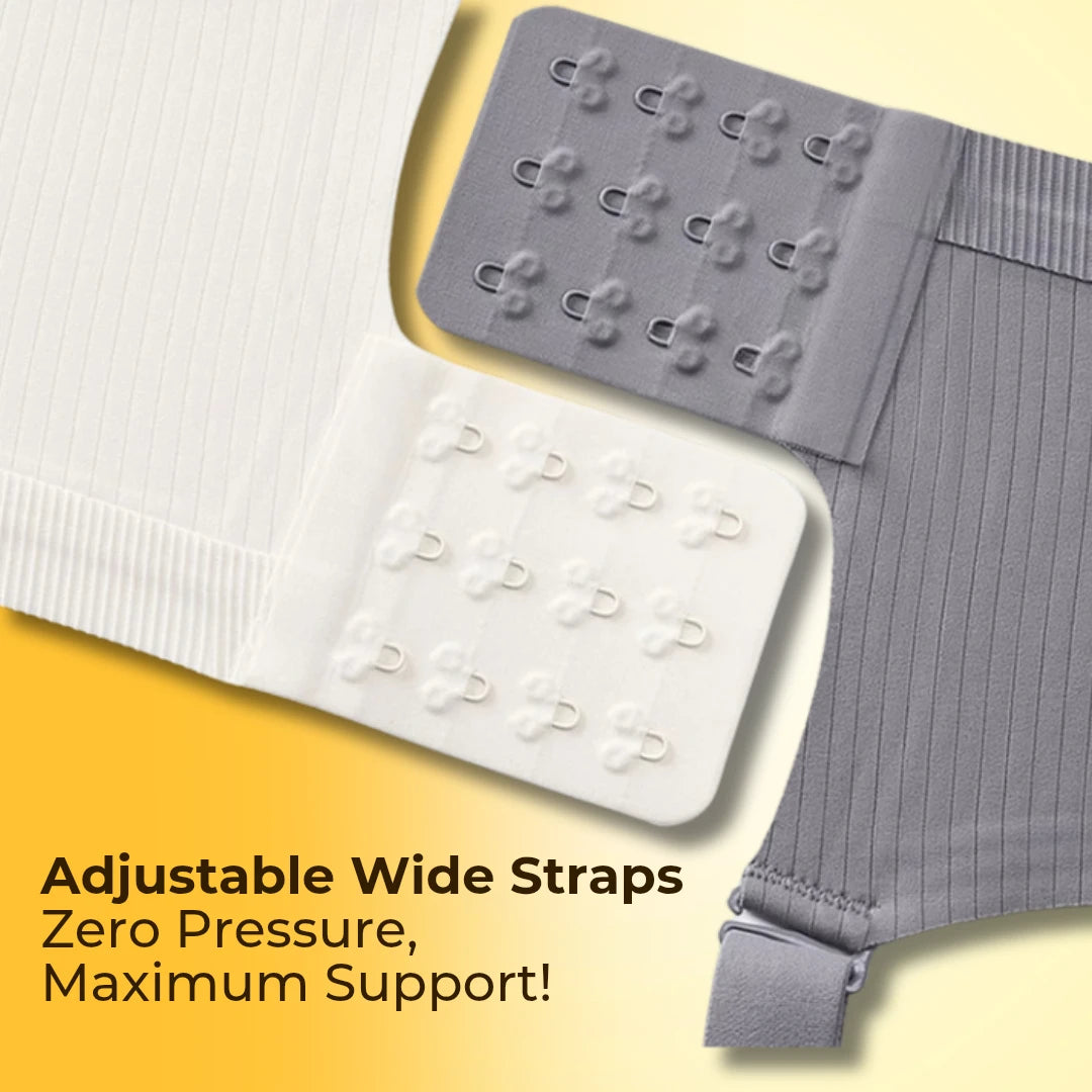 All in One Bra - Seamless, Anti-sagging & Visually Slimming - Pack OF 3 (Black,Grey & Beige Colors)