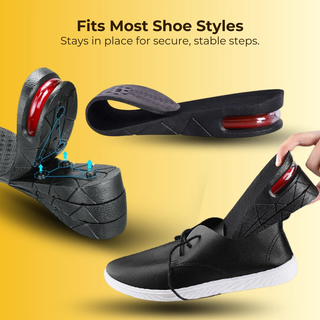 Height Enhancing 4-Layer Ultra Comfort Orthopedic Cloud Insole - Increase Height By 3.5 Inches