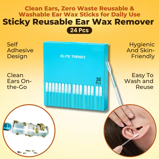 Sticky Reusable Ear Wax Remover (24 Pcs)