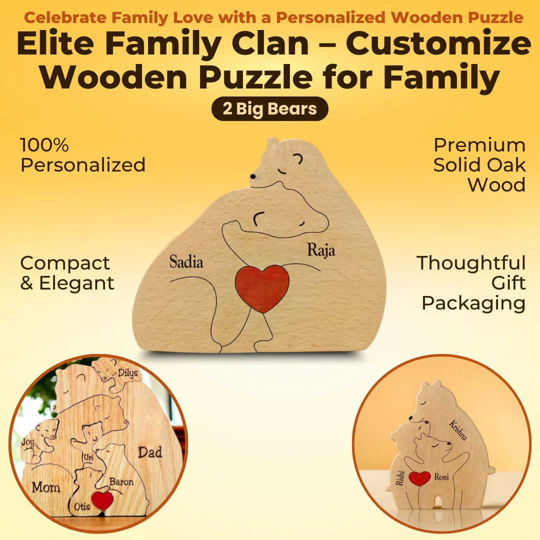 Elite Family Clan- Customized Wooden Puzzle For Family