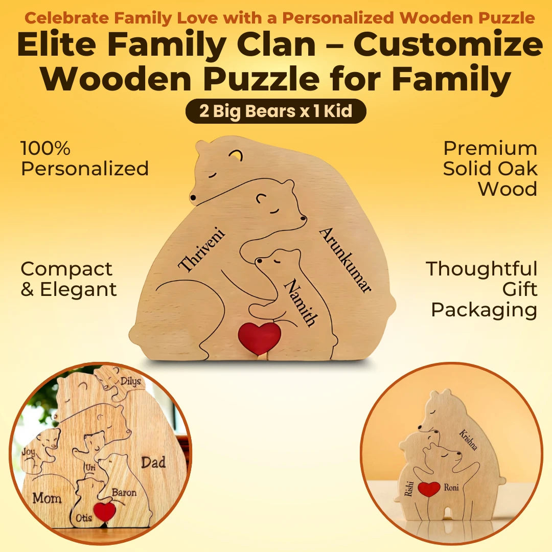 Elite Family Clan- Customized Wooden Puzzle For Family