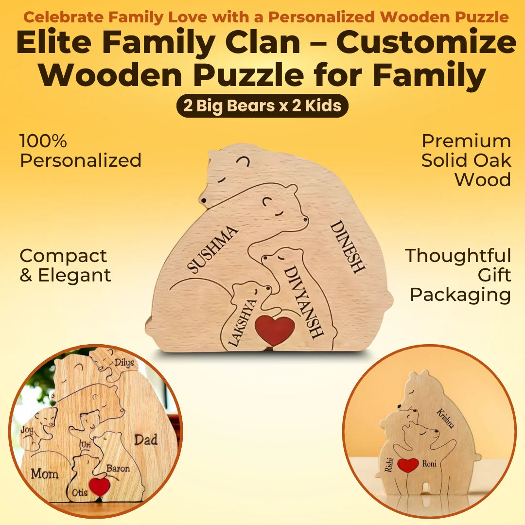 Elite Family Clan- Customized Wooden Puzzle For Family
