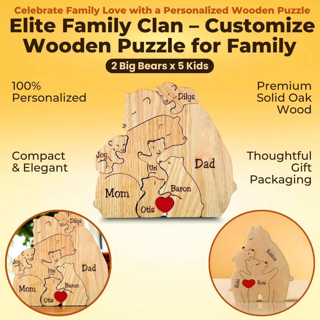 Elite Family Clan- Customized Wooden Puzzle For Family