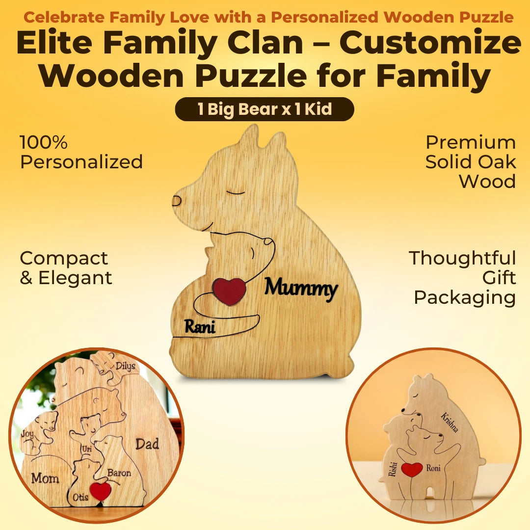 Elite Family Clan- Customized Wooden Puzzle For Family