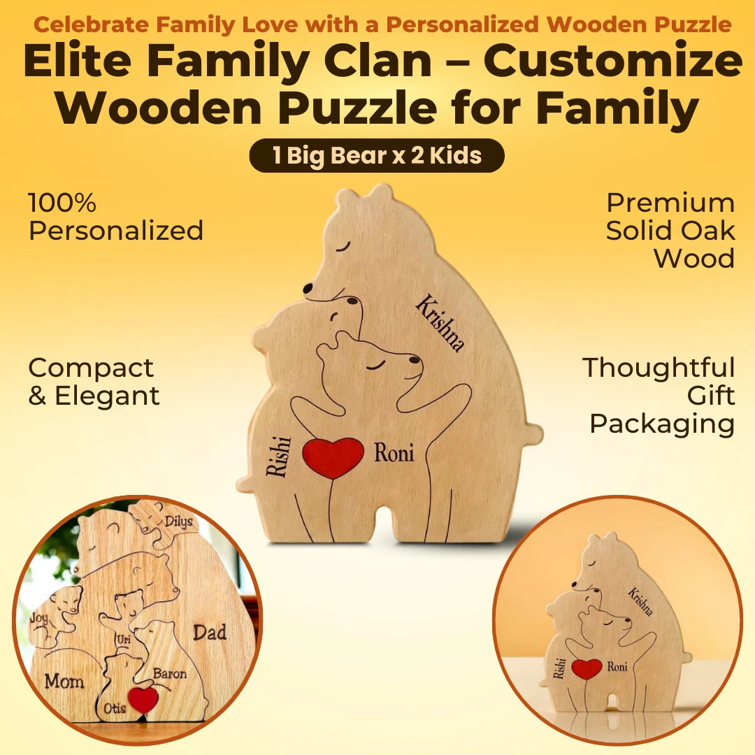 Elite Family Clan- Customized Wooden Puzzle For Family