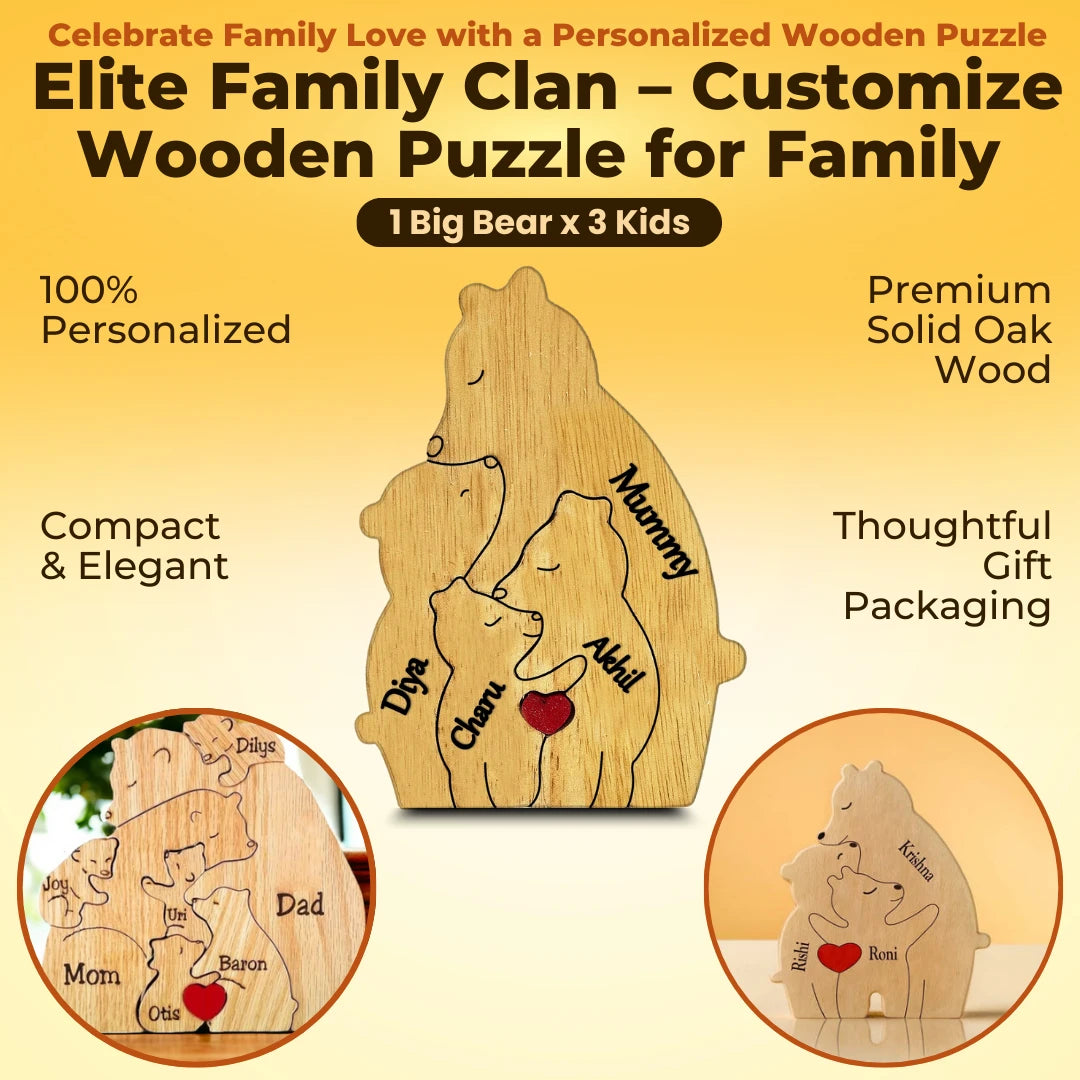 Elite Family Clan- Customized Wooden Puzzle For Family