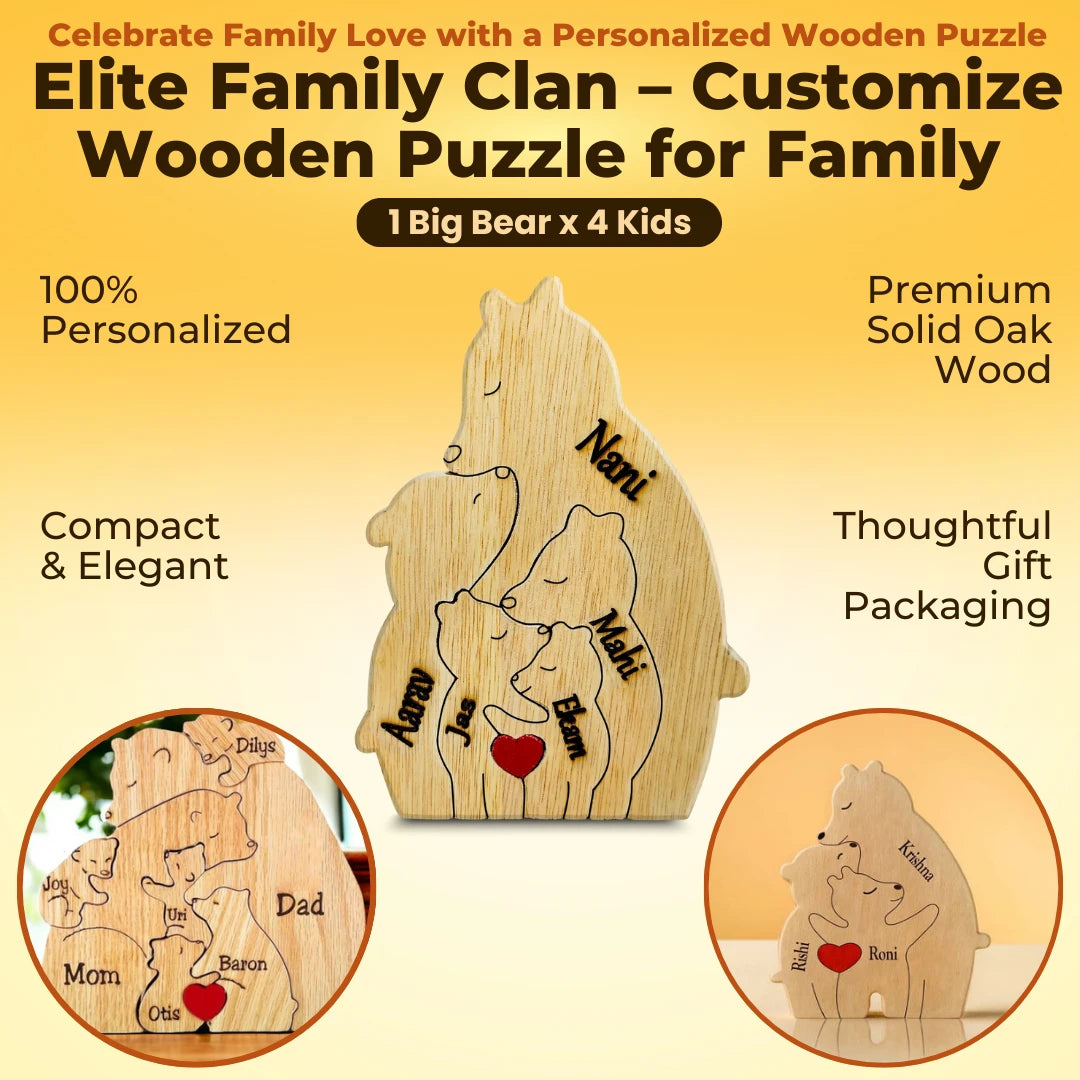 Elite Family Clan- Customized Wooden Puzzle For Family