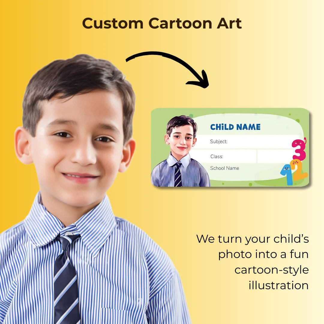 Personalised Book Labels With Child Photo & Name