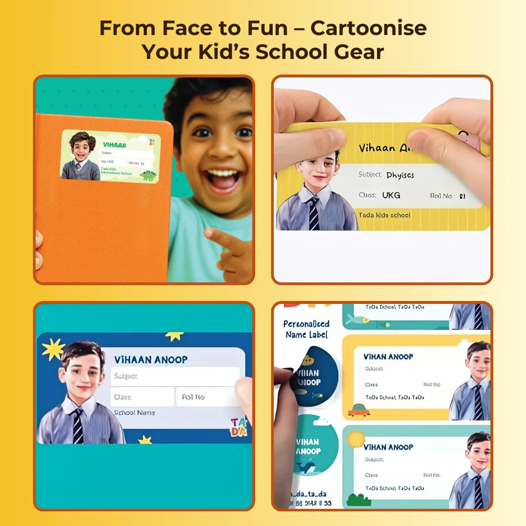 Personalised Book Labels With Child Photo & Name