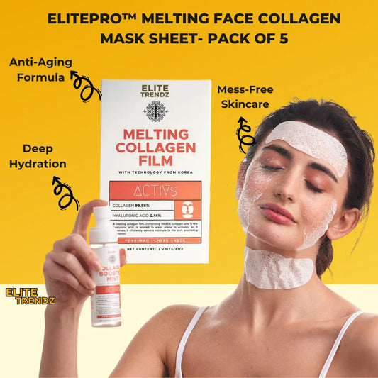 ELITEPRO™ MELTING FACE COLLAGEN MASK SHEET- PACK OF 5 MELTING SHEETS