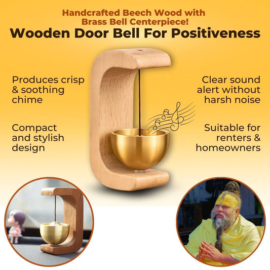 Wooden Spiritual Bell For Positiveness & Peace