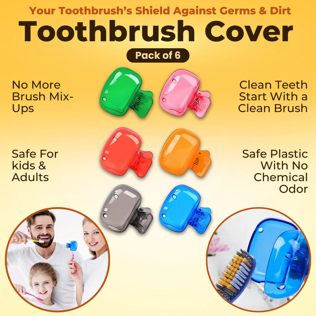 Toothbrush Cover - Pack of 6 (Multicolor)