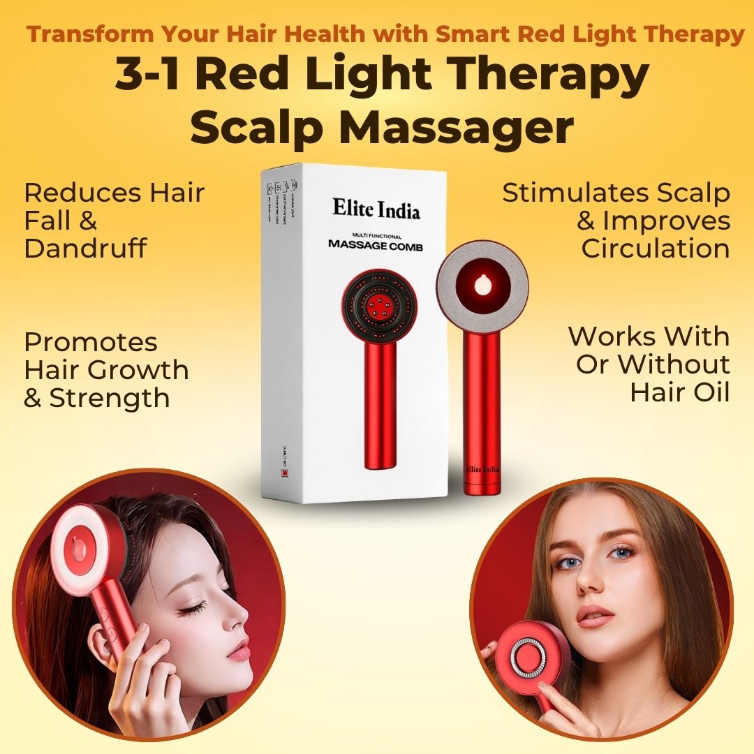 3-in-1 Red Light Therapy Scalp Massager