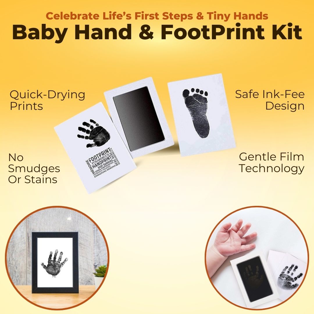 Baby Hand Print And Footprint Kit : Baby Safe and Ink Free - Just Memories