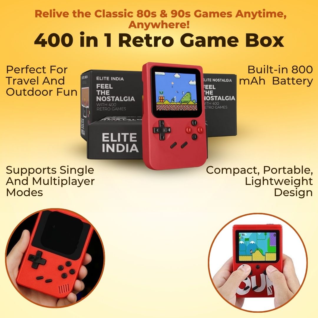 Elite 400 Games in 1 Retro Game Box With Remote and TV connection Option