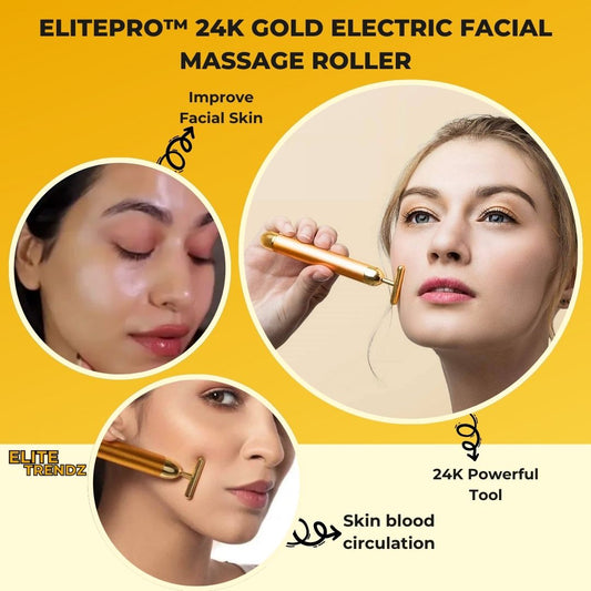 ELITEPRO™ 24K Gold Electric Facial Massage Roller