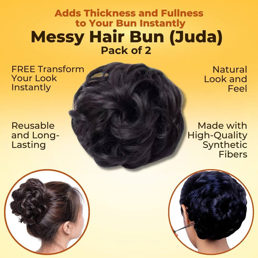 Messy Hair Bun (Juda) Pack of 2
