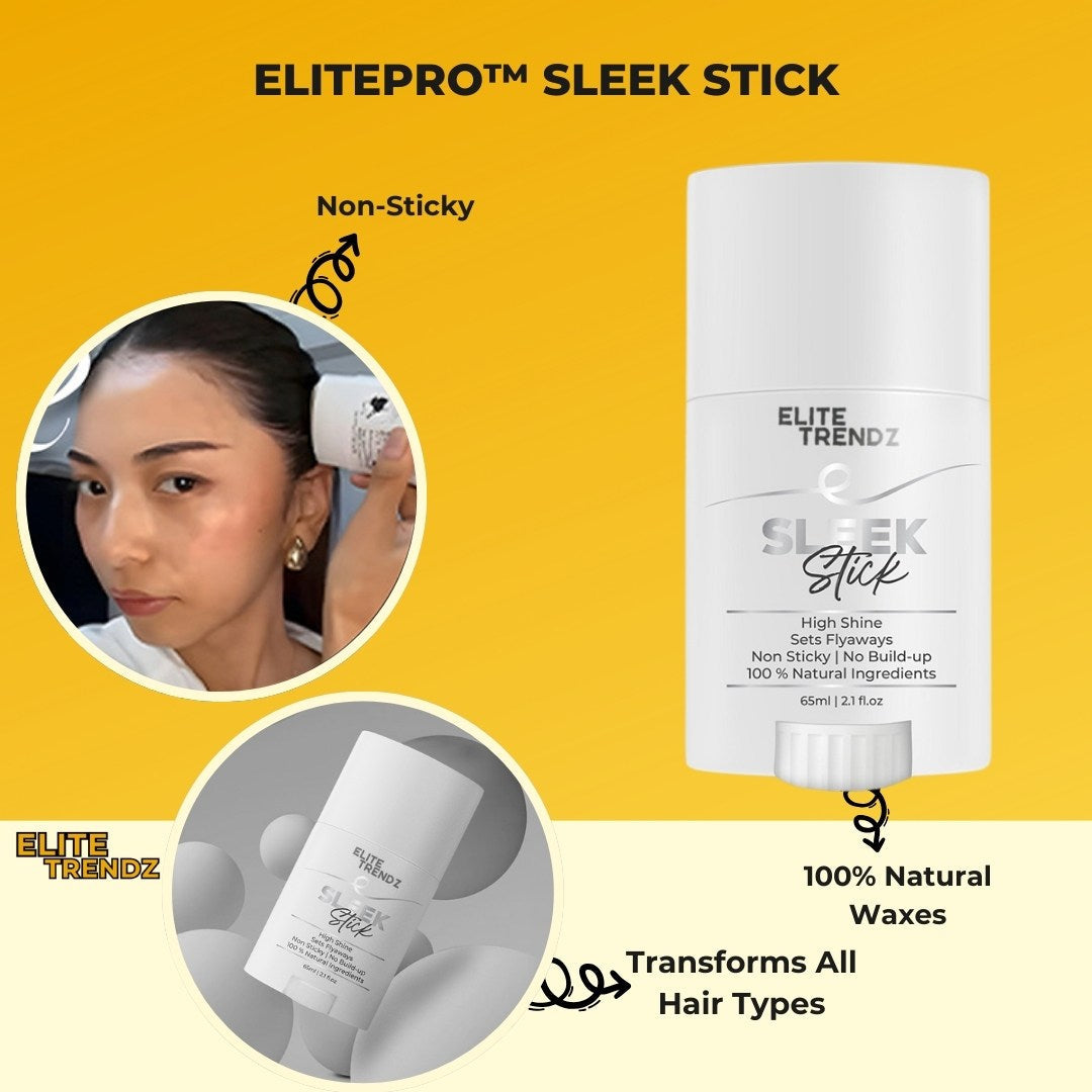 ELITEPRO™ Hair Sleek Stick | Non-Greasy Hair Wax Stick for Men and Women, Strong Hold Wax Stick for Hair Women, Baby Hair Fixer Women, Hair Stick for Frizzy Hair