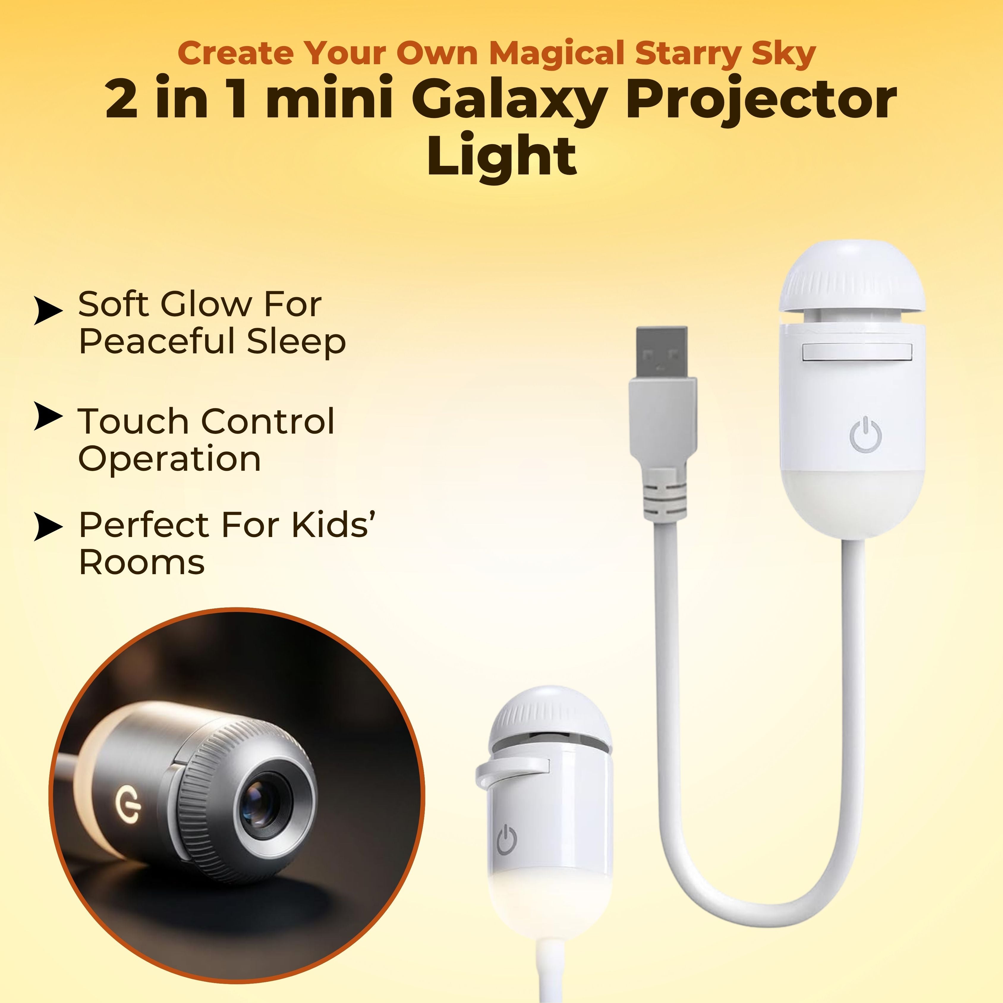 2 in 1 mini Galaxy Projector Light