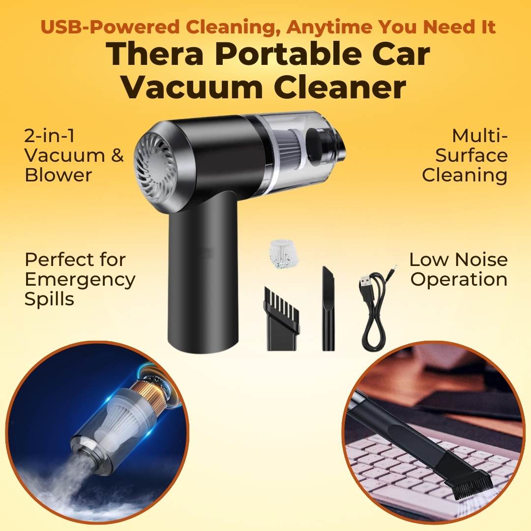 3 in 1 Thera Portable Car Vacuum Cleaner - Imported From Japan 🇯🇵