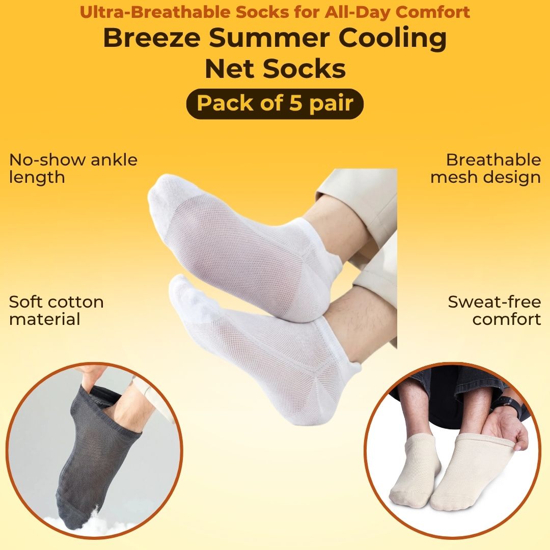 Breeze Summer Cooling Net Socks