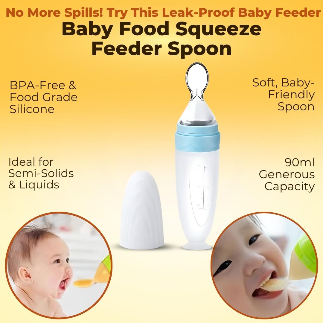 Baby Food Squeeze Feeder Spoon - Pack Of 2