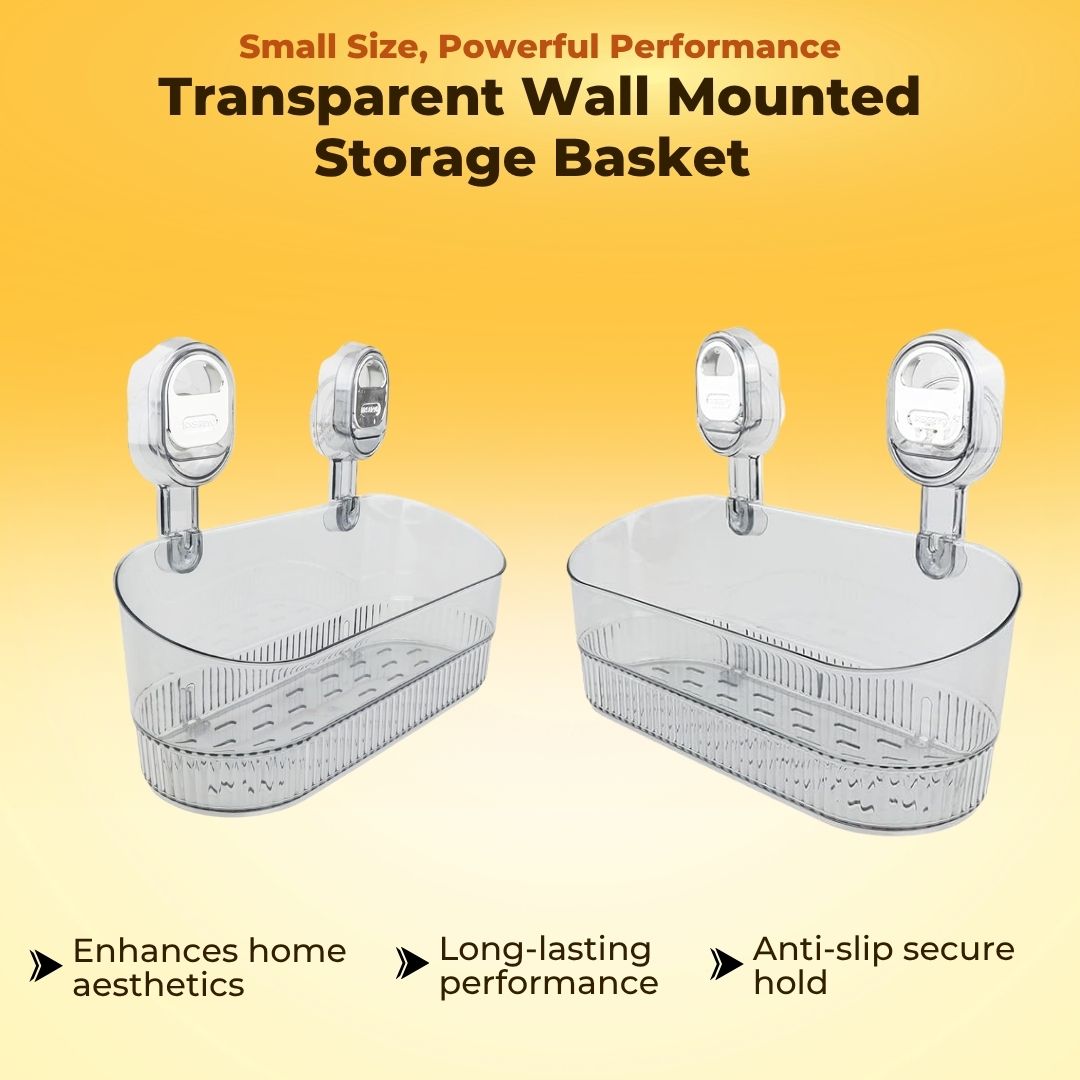 Transparent Wall Mounted Storage Basket