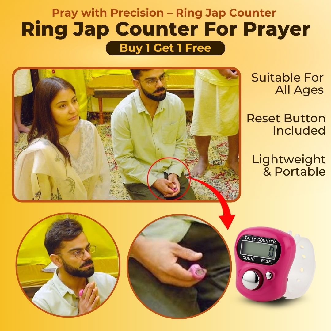 Digital Ring Japp Counter For Prayer - Trusted By Celebrities Like Virat Kohli & Anushka Sharma
