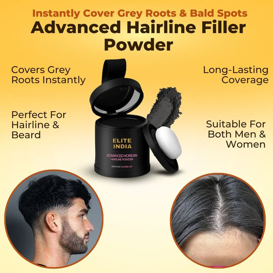 Elite India Hairline Shadow Powder- Works With every skin type: No Harm to your scalp